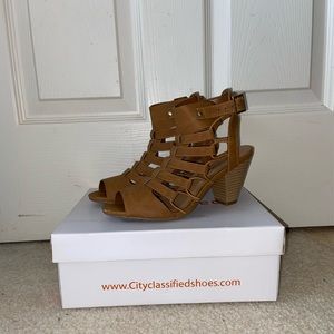 Tan Heel Sandals